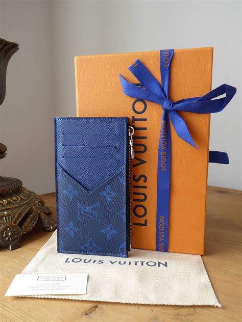 louis vuitton card holder black and blue|louis vuitton name card holder.